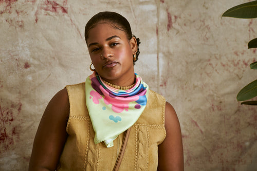 Satin Blot Scarf