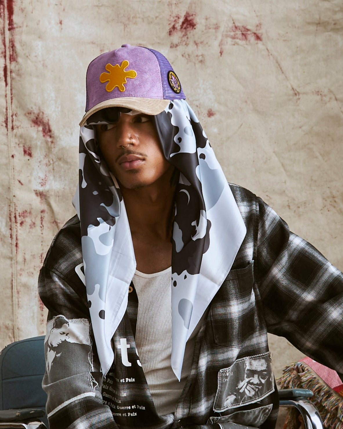 Suede Blot Trucker