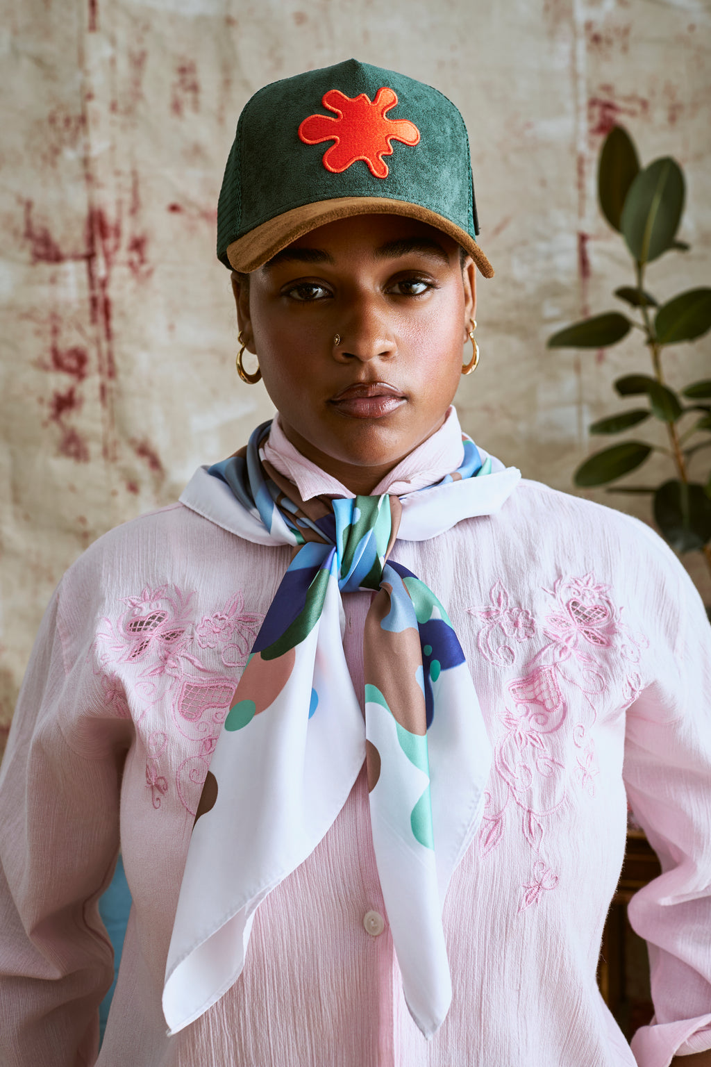 Satin Blot Scarf