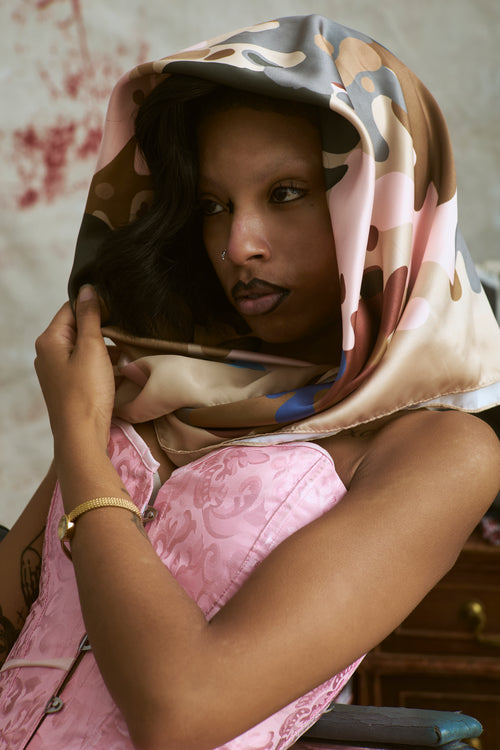 Satin Blot Scarf